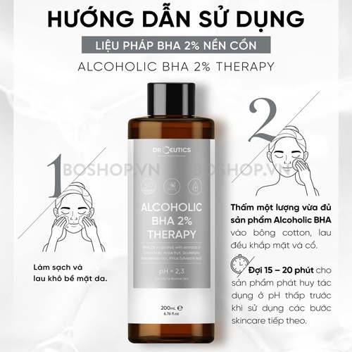 Nước Hoa Hồng BHA 2% Therapy DrCeutics 200ml- Làm Sạch Và Cân Bằng Da