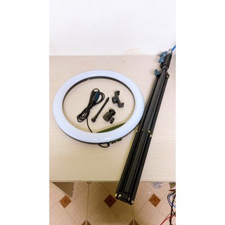 [Đèn livestream 26cm 30cm 36cm] hỗ trợ chụp ảnh, make up 3 chế độ sáng