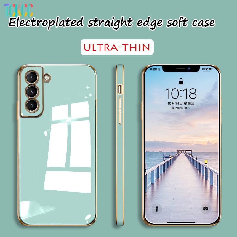 Ốp Điện Thoại Silicon Hình Vuông Mạ Màu Cho Samsung Galaxy S20 Note 20 Ultra Note 10 S10 Plus Note 10 S10 Lite J7 Prime