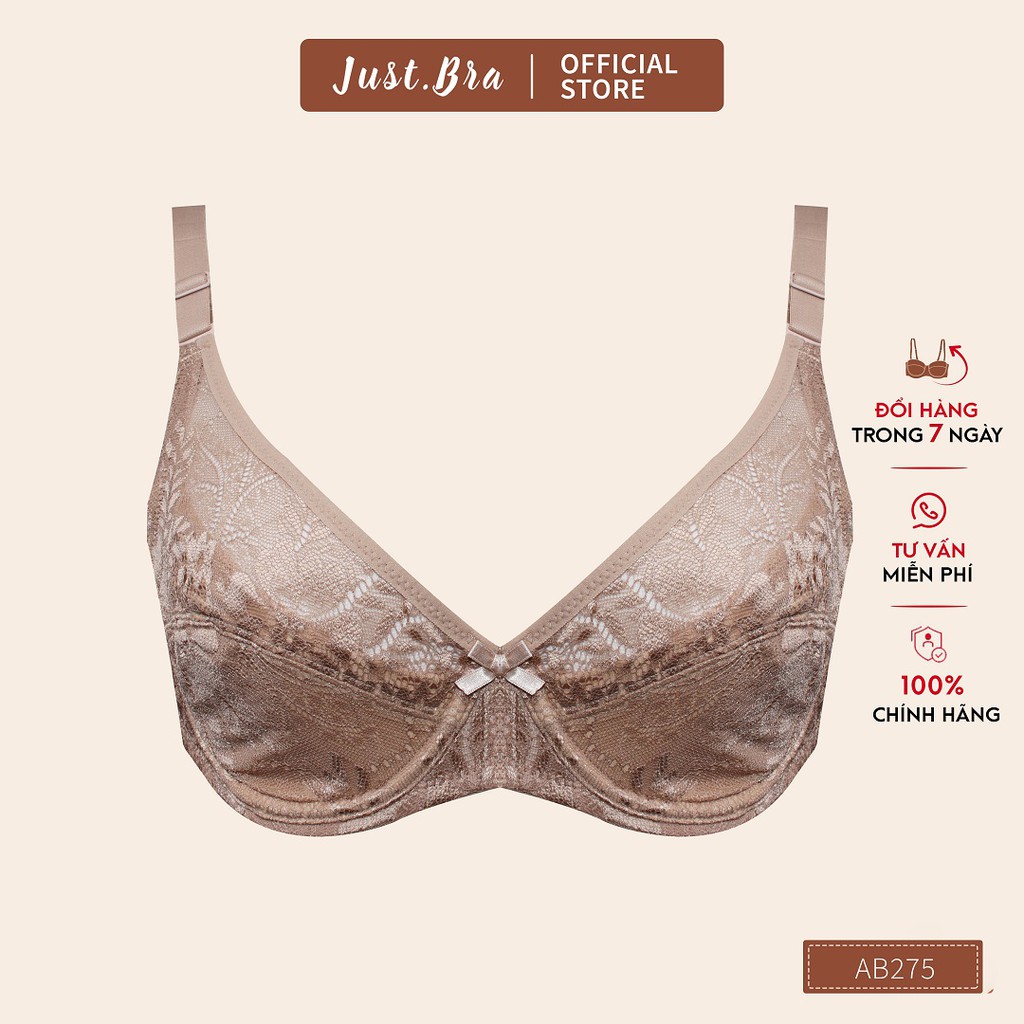 Áo ngực Just Bra chất liệu ren cao cấp, có gọng, thiết kế sang trọng AB275