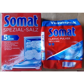 Combo bột rửa bát somat 1,2kg + hộp muối somat 1,2kg
