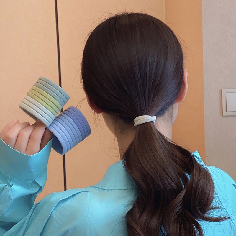 Hộp nhiều sợi cột tóc vải bản dày co giãn sắc màu không đau tóc Tatitava