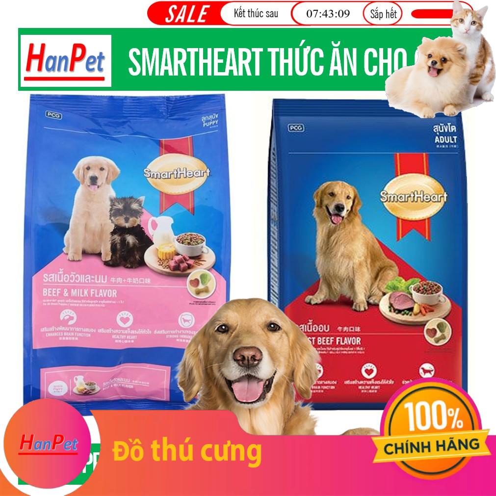(Bao lớn) Thức ăn chó Smartheart (hanpet 215) dành cho chó con và chó lớn