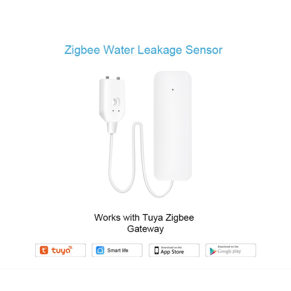 Tuya Smart Zigbee Phát Hiện Rò Rỉ Nước Báo Động Điều Khiển Thông Minh Cuộc Sống