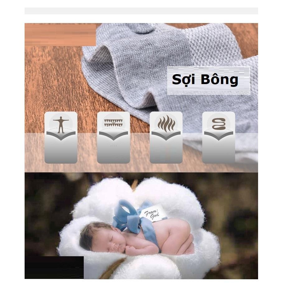 HN- HỘP QUÀ TẶNG 10 đôi vớ MUJI cổ ngắn chống hôi loại thông khí (Nam&amp;Nữ) chất liệu 95% vải