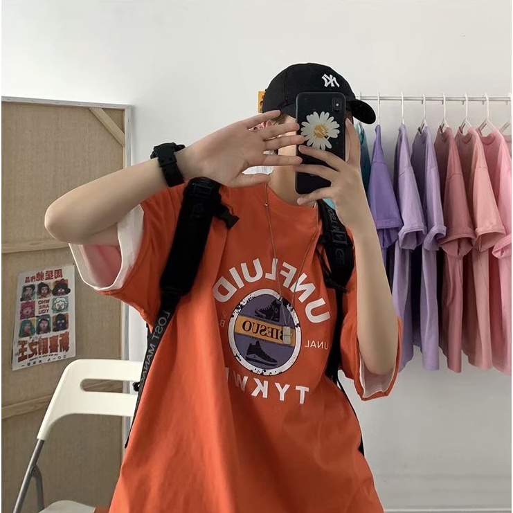 simple áo phông phong cách Hàn Quốc cotton áo phông nam unisex couple áo phông form rộng ifashion lụa retro áo thun kiểu nữ