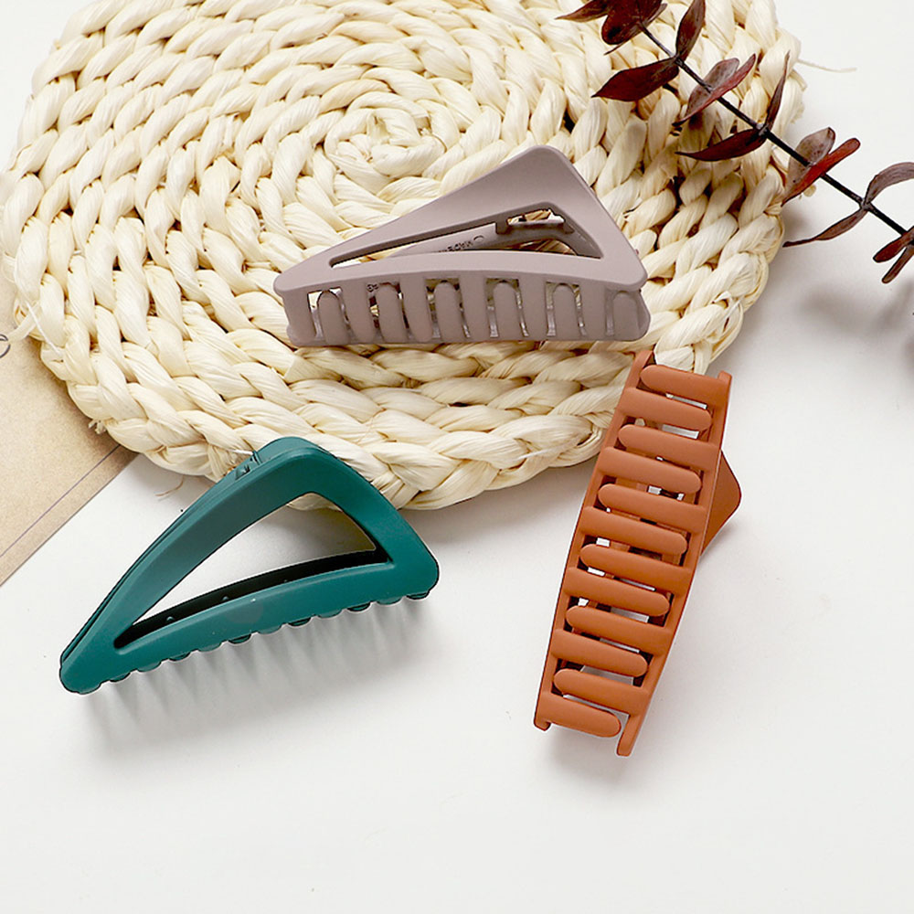 Kẹp Tóc Màu Trơn Phong Cách Hàn Quốc Thanh Lịch Dành Cho Nữ