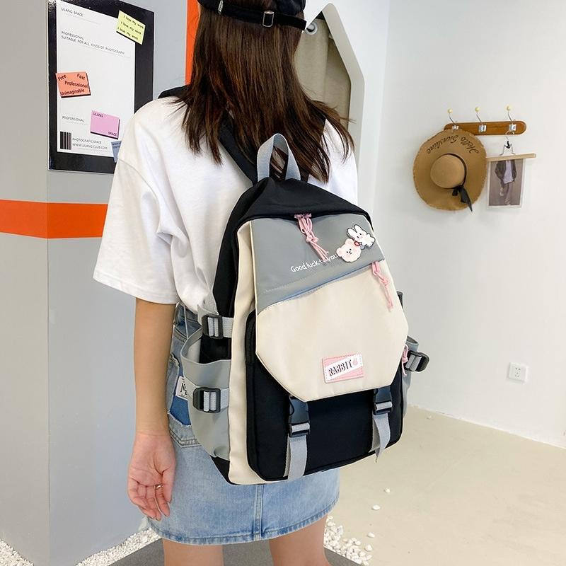 Balo đi học thời trang ulzzang Hàn Quốc cute dễ thương vải Oxford OLUKA STORE BL023