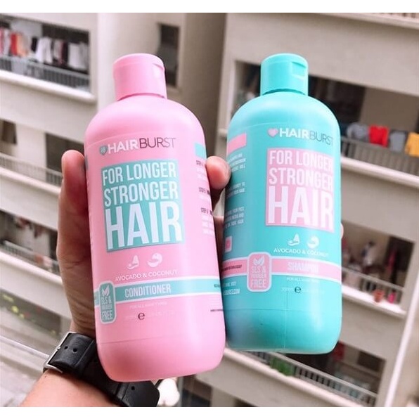 Bộ Dầu Gội Xả HairBurst For Longer Stronger Hair Kích Thích Mọc Tóc 350ml