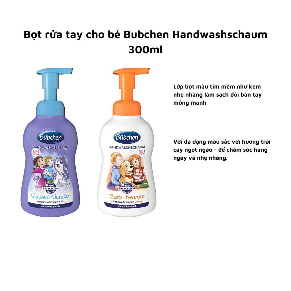 Bọt rửa tay cho bé bubchen handwashschaum 300ml - ảnh sản phẩm 1