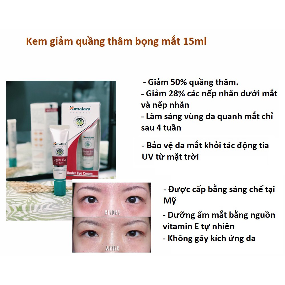 Himalaya under eye cream Kem dưỡng chống nhăn, giảm quầng thâm mắt 15g