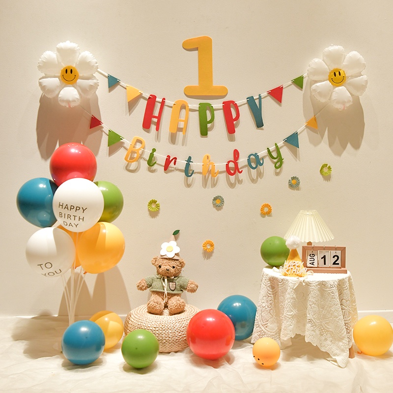 Bộ Bong Bóng Trang Trí Tiệc Sinh Nhật Cho Bé