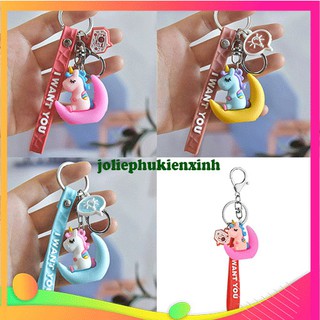 Móc khóa kỳ lân Unicon mặt trăng cute