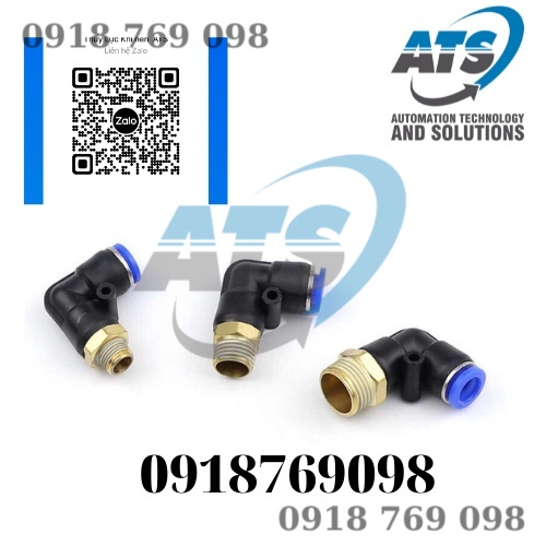 |HÀNG XỊN| NỐI GÓC VUÔNG REN NGOÀI PL KHÍ NÉN, PHUN SƯƠNG ĐẦY ĐỦ KÍCH CỠ ỐNG VÀ REN GIÁ SỈ, CÚT CẮM NHANH HƠI KHÍ NÉN