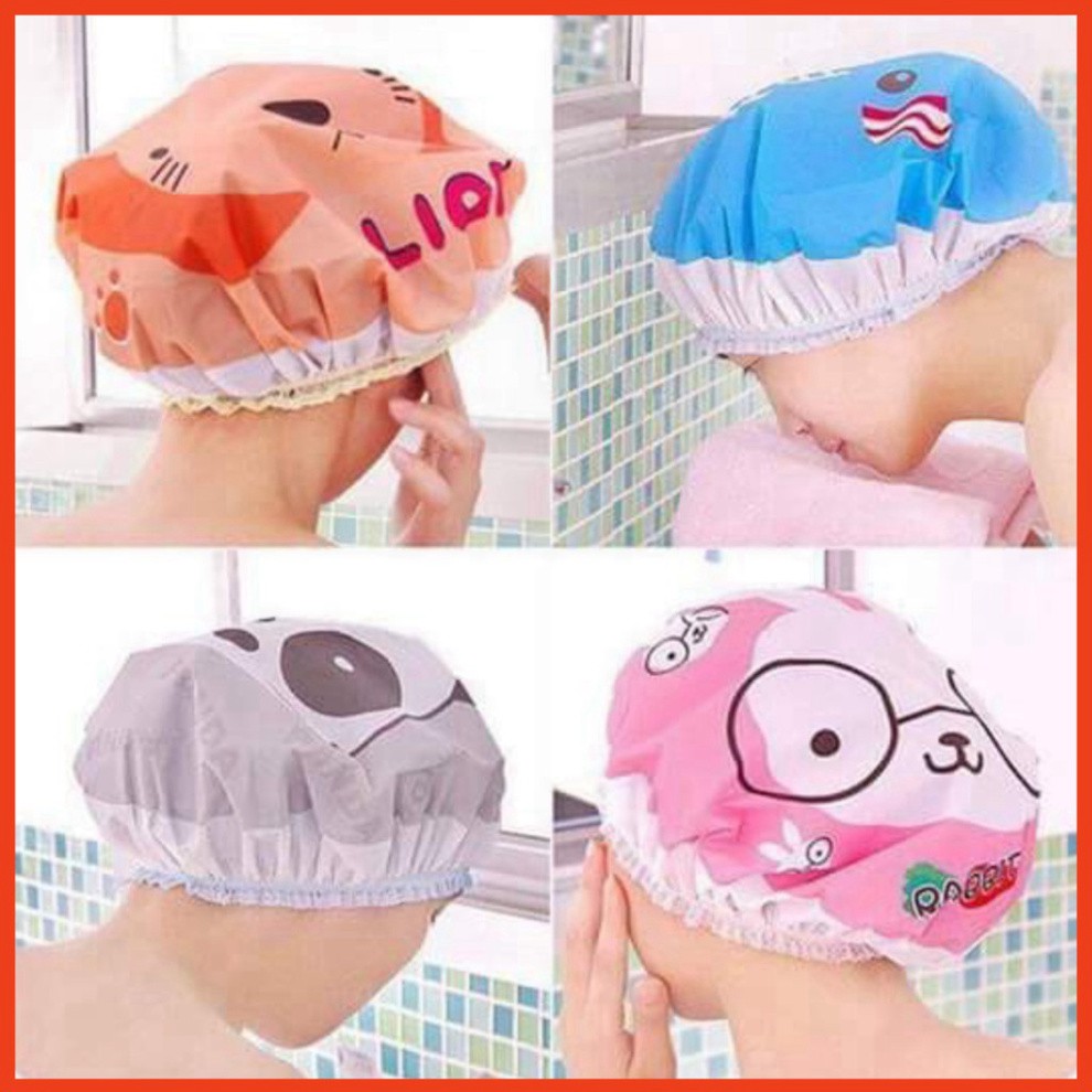 Combo 2 mũ chụp ủ tóc hình ngộ nghĩnh