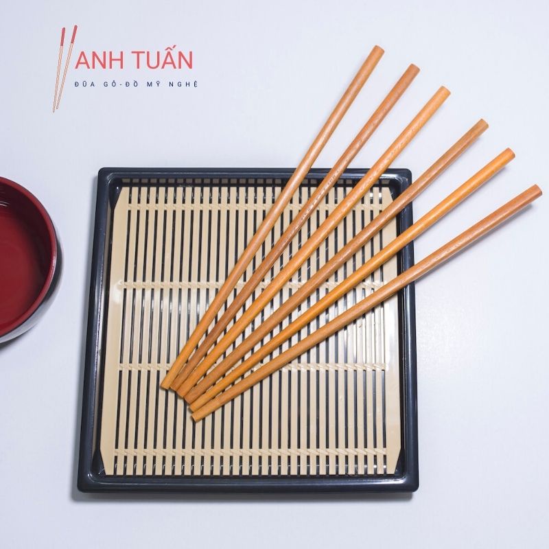Bộ 30 đôi đũa gỗ CÀ CHÍ tự nhiên không cong vênh chống trơn tuột