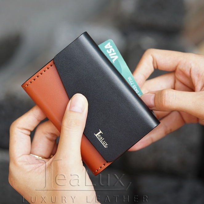 Ví Da Đựng Thẻ Handmade Cao Cấp Lealux Card Wallet