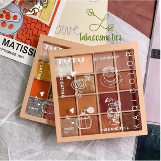 Phấn Mắt TUTU KAQI Color Palette 16 Ô CHÍNH HÃNG Nội Địa