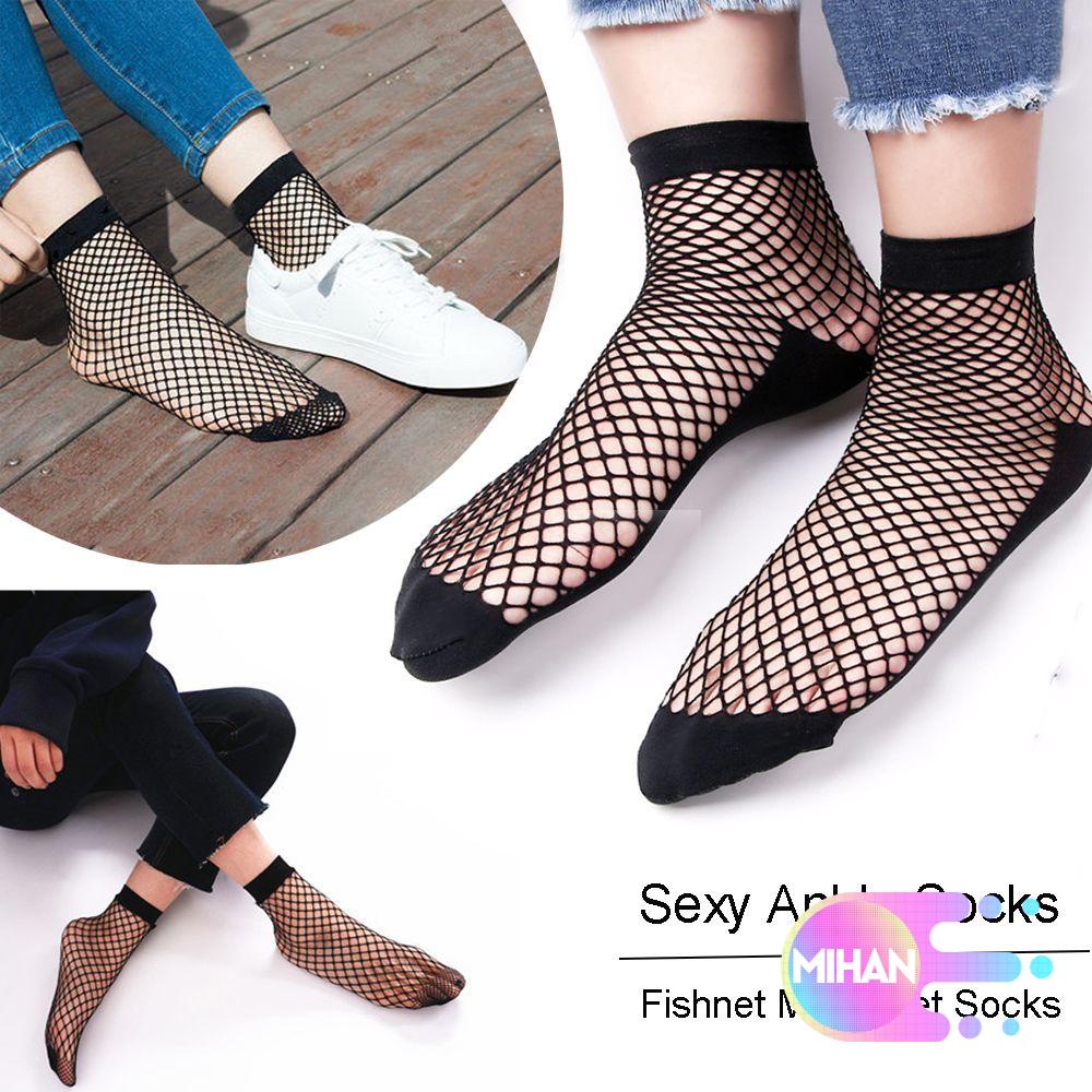 Tất lưới ngắn thoáng khí màu đen gợi cảm cho nữ MIHAN1