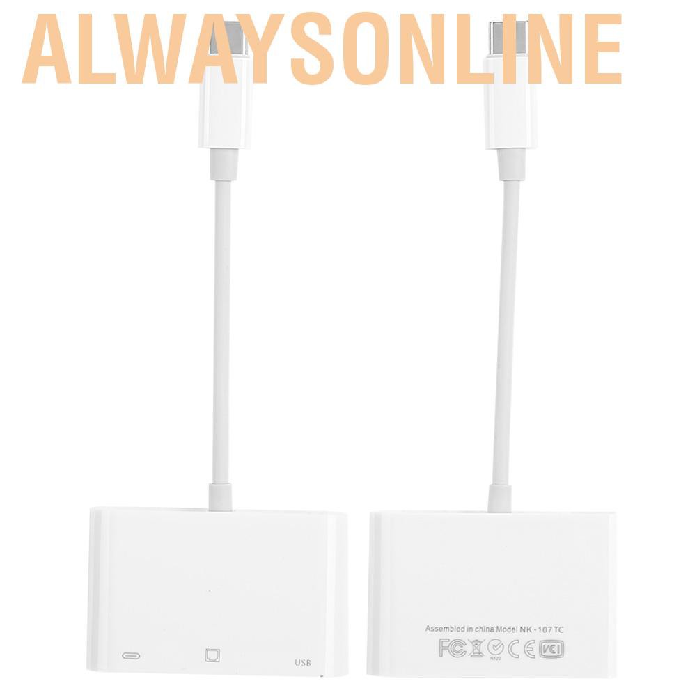Bộ cáp chuyển đổi dây Type C sang cổng NK 107TC+ cạc mạng RJ45 100M + đầu USB cho máy Pixel2/2XL Picel3/3X | BigBuy360 - bigbuy360.vn