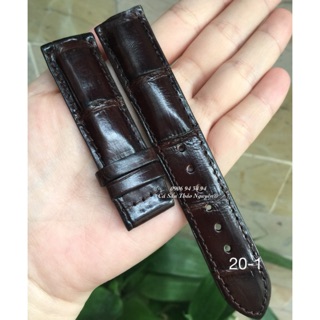Dây Đồng Hồ Da Cá Sấu Thật Size 20/18 - Cá Sấu Thảo Nguyên