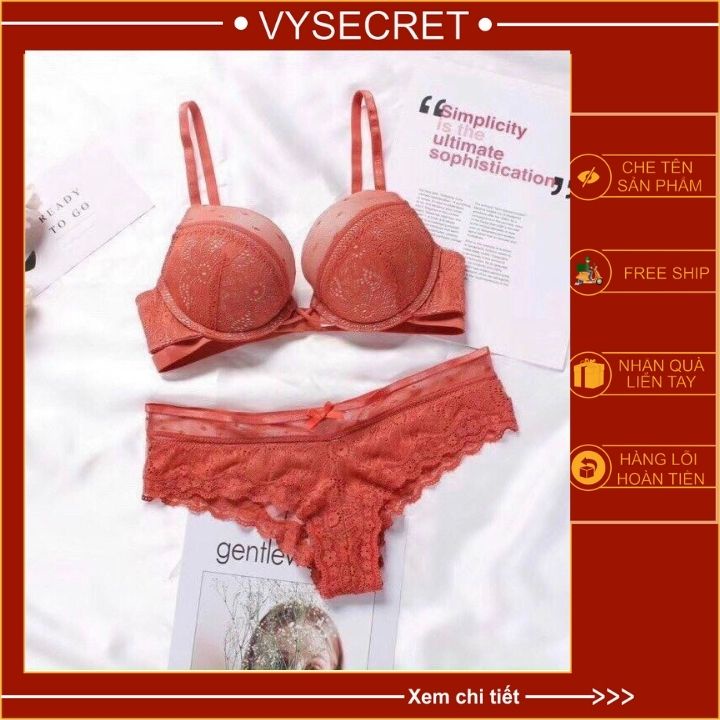 BỘ ĐỒ LÓT VICKY REN 💥SIÊU PHẨM  💥 💥 FEESHIP 💥 mút kép đẩy ngực.phom ngực tròn siêu tạo khe. | BigBuy360 - bigbuy360.vn