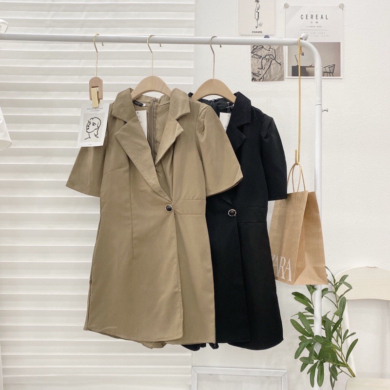 Jum cổ vest chất kaki