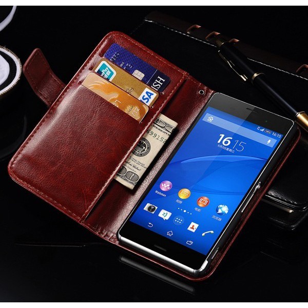 Bao Da Điện Thoại Kiểu Ví Tiền Cho Sony XPERIA Z3 / Z5 / Z ULTRA Ốp