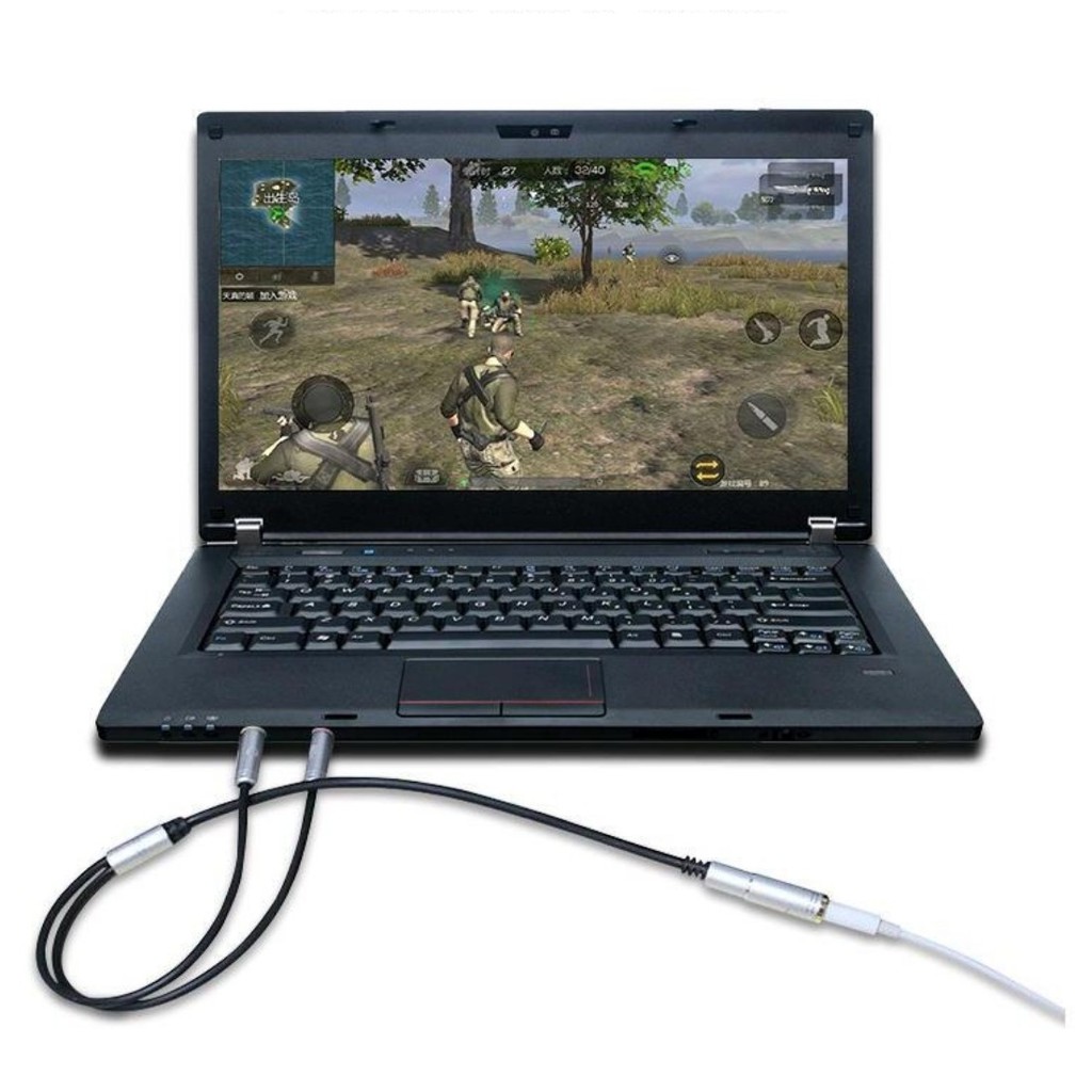 Dây Jack Chuyển Đổi Tai Nghe 3.5mm Sang 2 Cổng 3.5mm Audio Và Mic Sử Dụng Cho Máy Tính/Laptop - VL