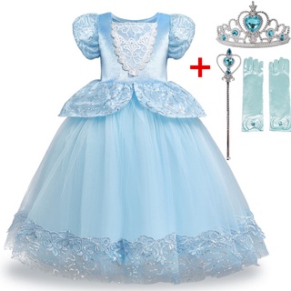 [Mã FASHIONGREEN15 giảm tới 30K đơn 99K] NNJXD Đầm hóa trang công chúa Anna cho bé gái