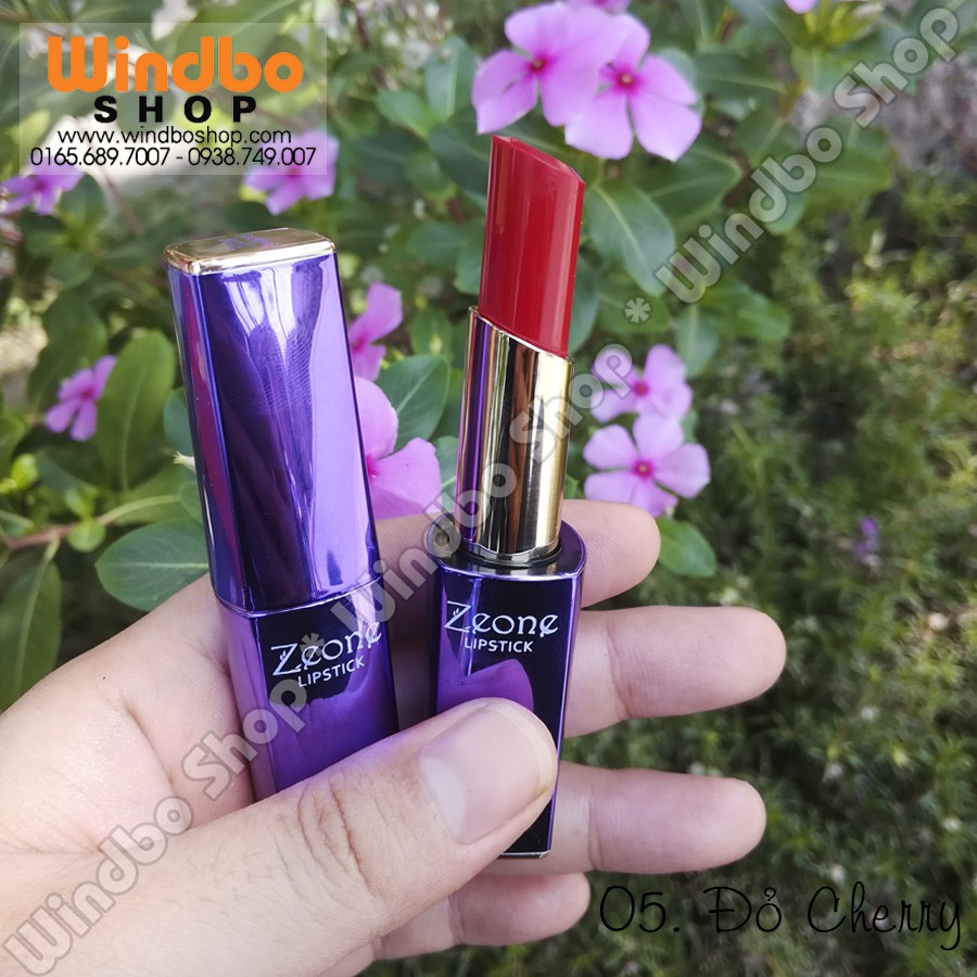 Son Lì Dưỡng Môi Zeone Tím Matte Lipstick - Màu 05 Đỏ Cherry