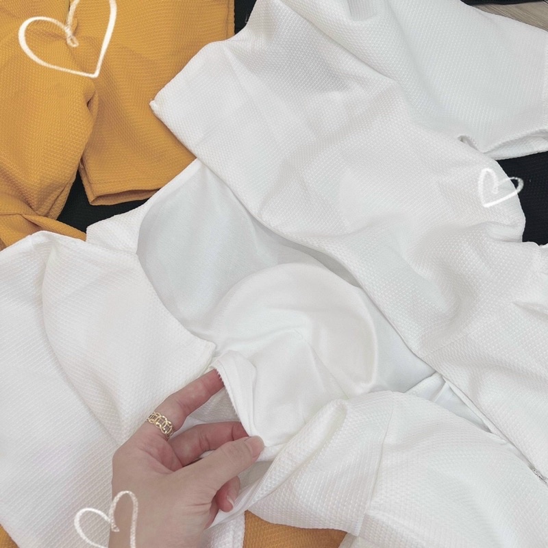 Đầm Váy Xoè Khoét Vai 3 Màu