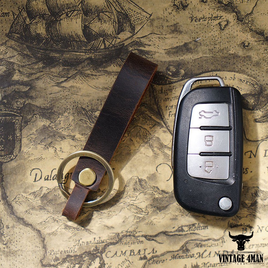 Móc Khóa Xe Ô Tô Xe Máy Da Handmade / Móc Chìa Khóa Mã MK05