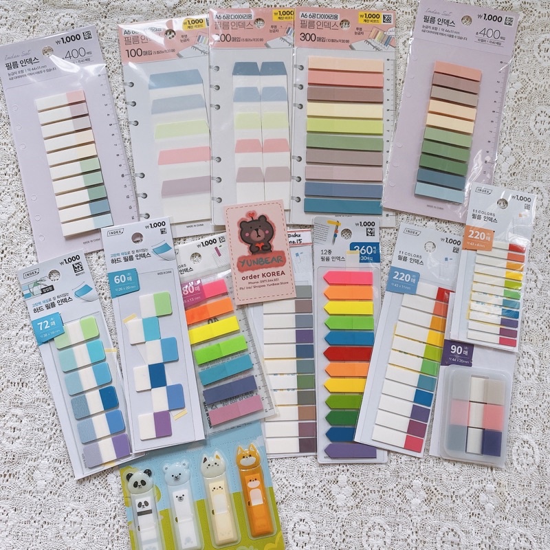 INDEX STICKERS ĐÁNH DẤU TRANG DAISO HÀN QUỐC
