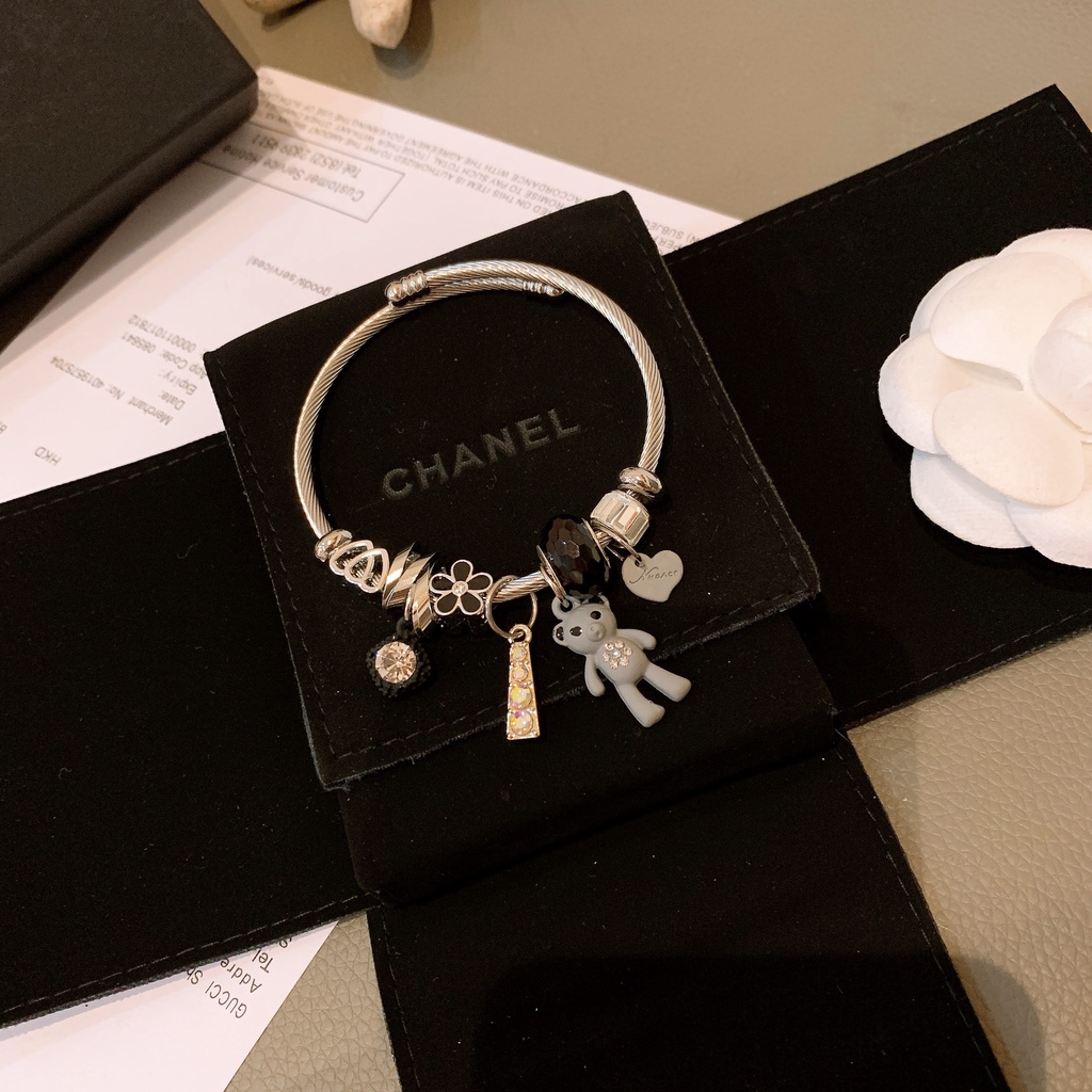 Vòng tay pandora, full charm pha lê nhiều màu