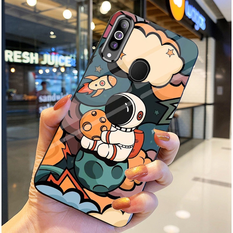 Ốp Lưng SAMSUNG GALAXY A20S Ốp kính bóng cao cấp Phi Hành Gia
