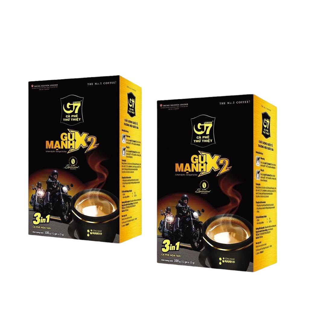 Cà phê sữa hòa tan đậm đà Gu Mạnh 3in1 hộp 12 gói x25gr
