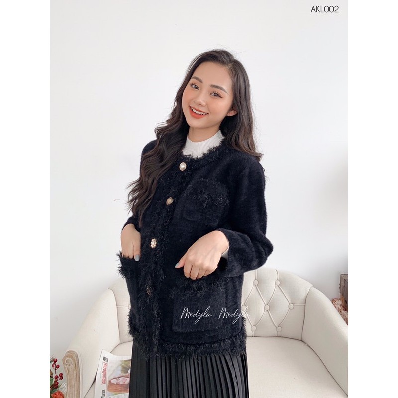 Áo khoác len lông mịn cao cấp - Áo Khoác Nữ Cardigan dáng ngắn hàng cao cấp thiết kế Medyla - AKL002 | BigBuy360 - bigbuy360.vn