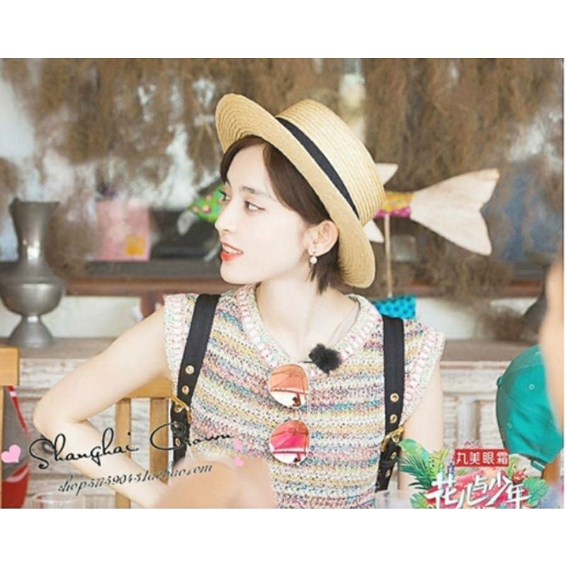Nón đi biển đẹp mũ cói vành nhỏ đai nơ đen thời trang Korea Lh0917399527