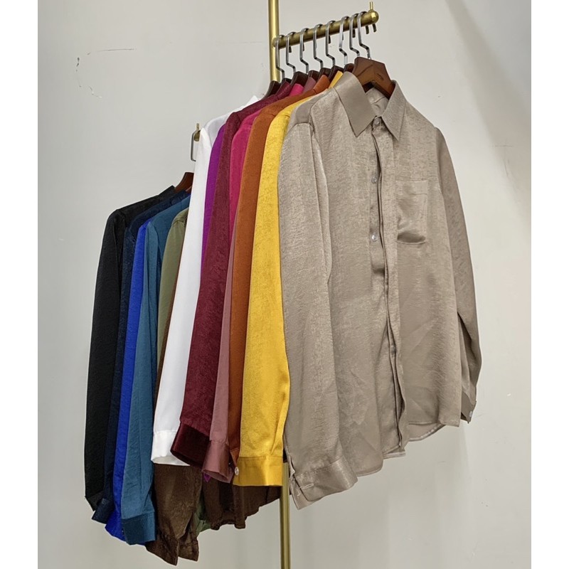 Áo sơ mi lụa basic