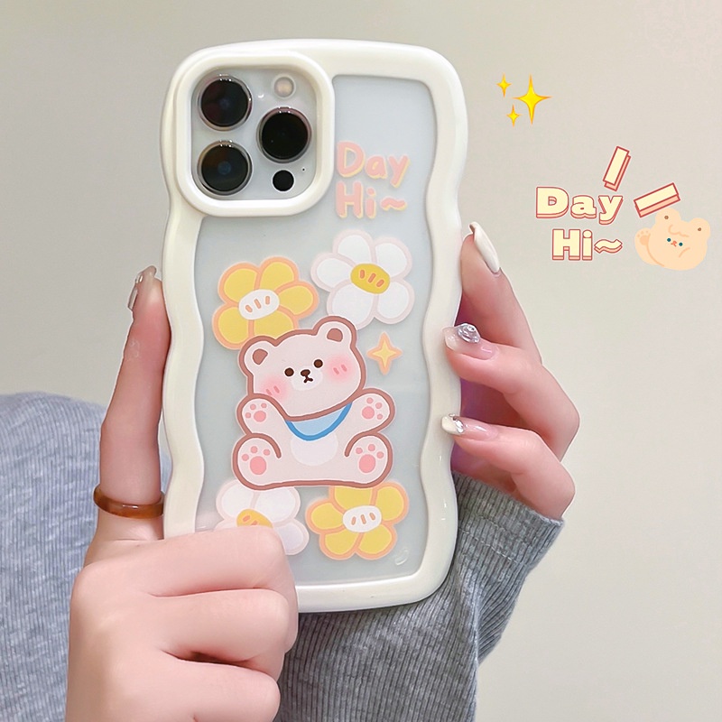 Ốp lưng iphone Ốp Điện Thoại Acrylic Phối Ren Họa Tiết Hoạt Hình Cho iphone 13Pro / 12Promax / 11 / 8 Dinuo case