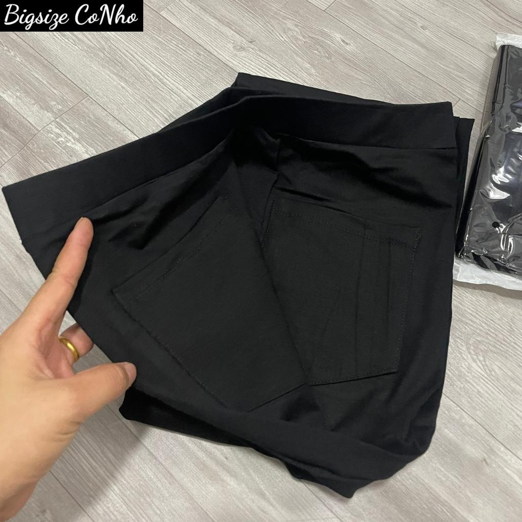 Quần ôm dài bigsize nữ có túi trước chất liệu Umi QXO