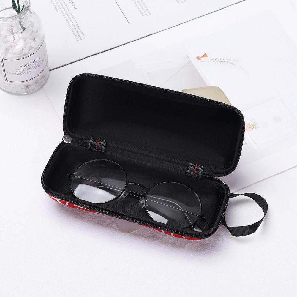 ESPO Giá Đỡ Mắt Kính Có Khóa Kéo In Chữ Phong Cách Vintage