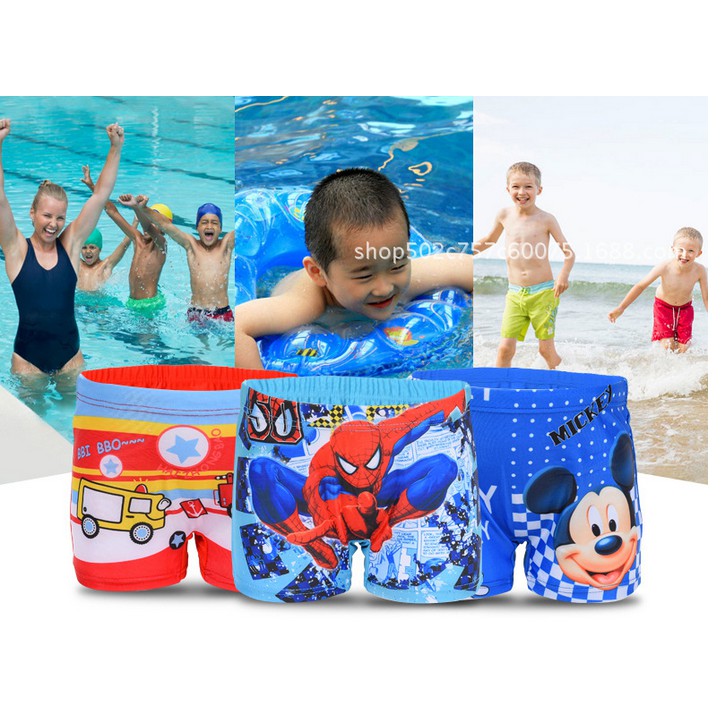 Bikini đồ bơi đi biển quần tắm hoạt hình trẻ trai