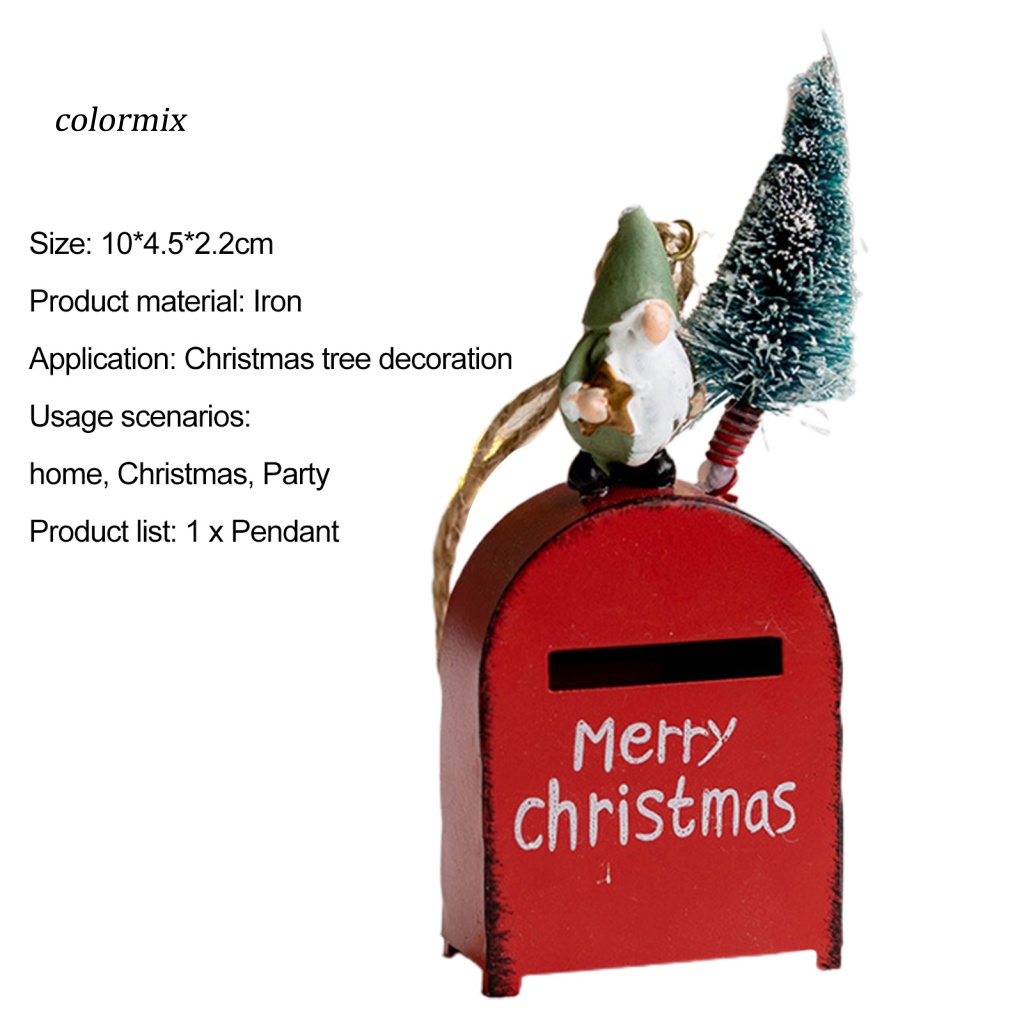Xmas Mailbox Pendant Cartoon Santa Claus   Mailbox Pendant with Lanyard