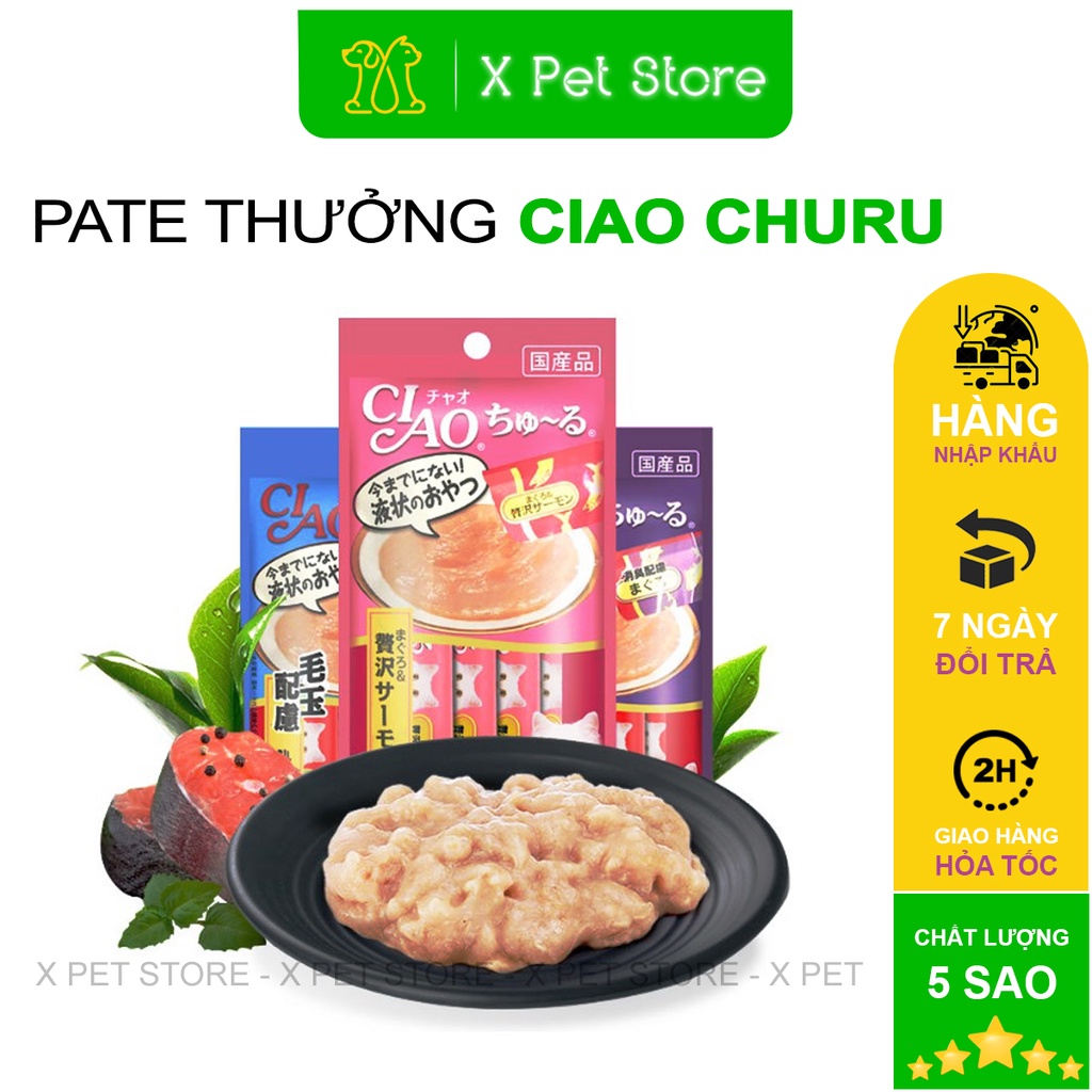 [Mã PET20K giảm 20K đơn 250K] Súp Ciao Churu, Súp Thưởng Cho Mèo, Gói 4 Thanh