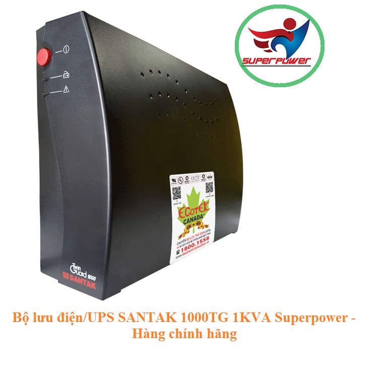 [Mã 254ELSALE giảm 7% đơn 300K] Bộ lưu điện/UPS SANTAK 1000TG 1KVA Superpower - Hàng chính hãng