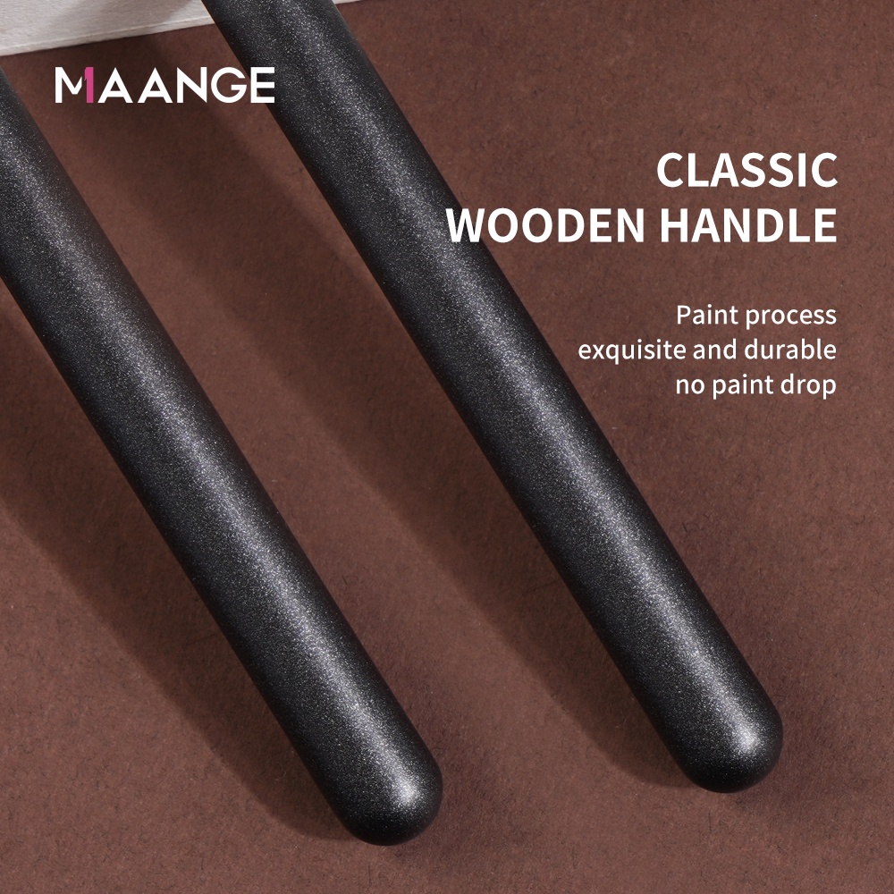 Cọ trang điểm MAGEFY với tay cầm gỗ dài 14.5cm