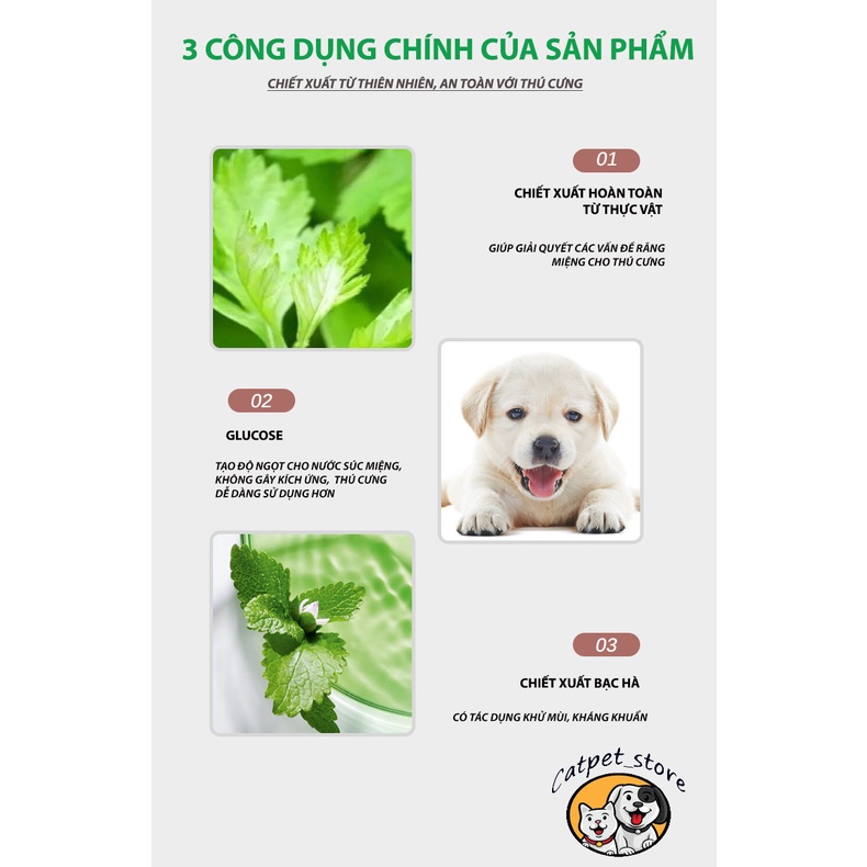 Nước súc miệng cho pet,làm sạch khử mùi hôi miệng cho thú cưng