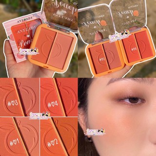 Phấn má hồng 2 ngăn trái đào peach blusher siêu dễ thương